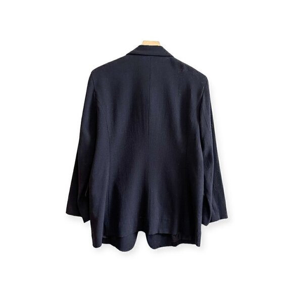 Vintage 1996 A/W Collection Y's Yohji Yamamoto Navy Wool Jacket, Women's, Size M - Picture 2 of 14